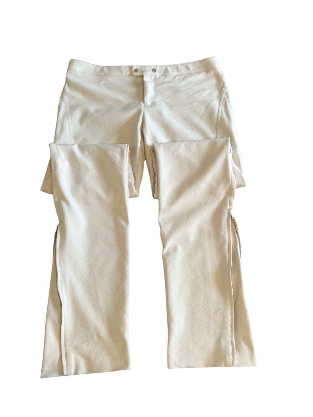 Gucci Low Rise Slim Leg Side Zipper Cotton Trouser